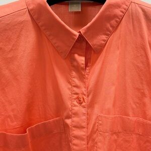 Women's long coral shirt